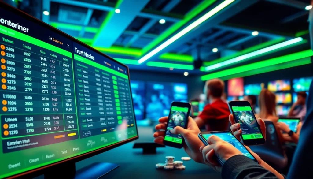 Engaging image depicting 8XBET's dynamic online betting platform and user interaction.