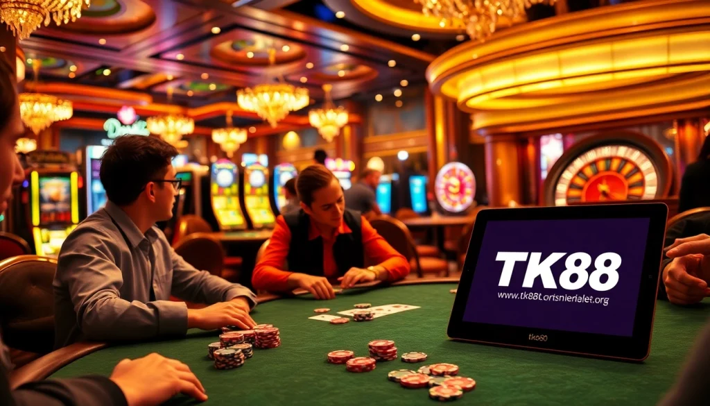 Experience high-stakes poker excitement at https://tk88t.org/ featuring lively table games and vibrant slot machines.